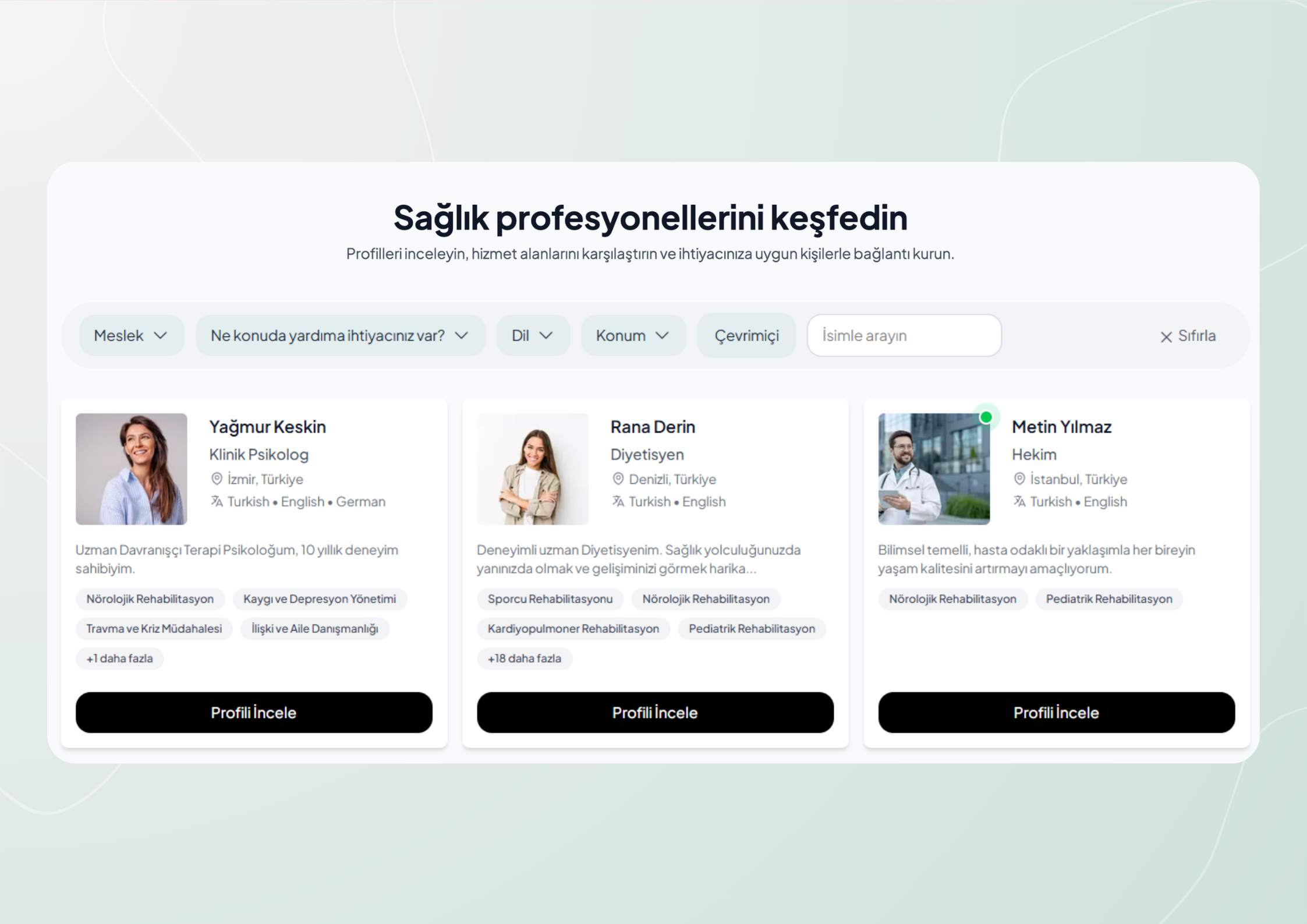 Sağlık Profesyonelleri